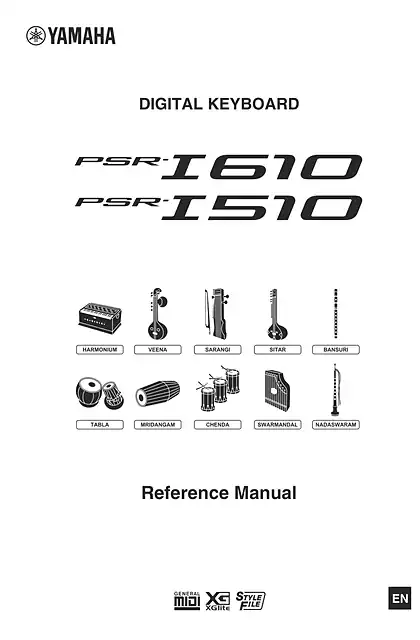 yamaha雅马哈PSR-I610_PSR-I510 Reference Manual